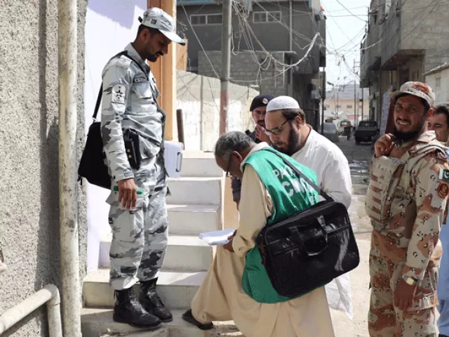 an enumerator collects data in karachi as part of the sixth population census photo online an enumerator collects data in karachi as part of the sixth population census photo online