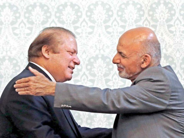 prime minister nawaz sharif with aghan president ashraf ghani photo reuters