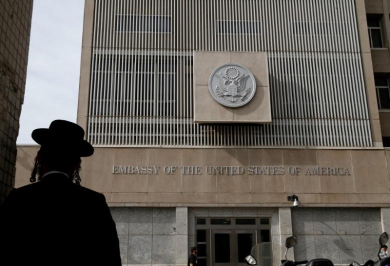 the us embassy in tel aviv israel january 24 2017 photo reuters