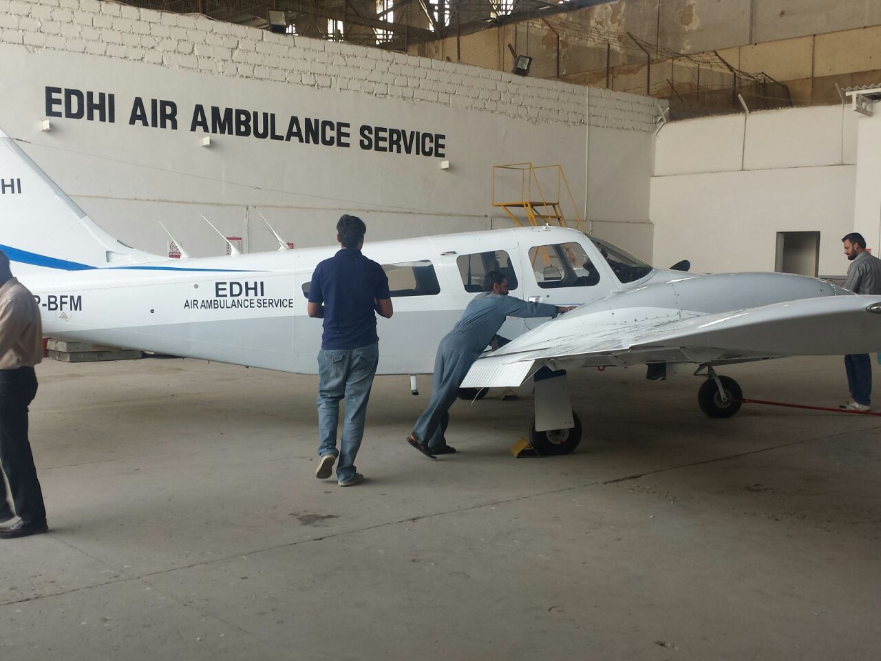 the death of their chief pilot captain imtiaz three years back was the reason behind shutting down the edhi air ambulance service photo courtesy faisal edhi