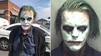 sword wielding joker arrested while wearing batman villain costume