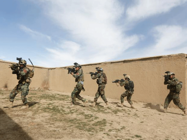 afghan army special forces take part in a military exercise in rishkhur district outside kabul afghanistan march 12 2017 photo reuters