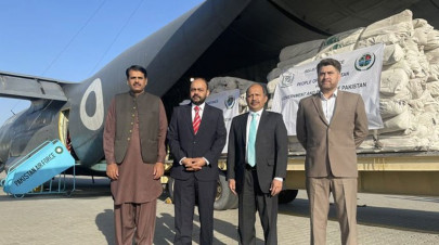 first consignment of relief goods reaches afghanistan