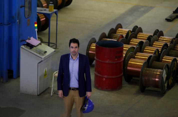 fahd chinoy general manager sales amp marketing of pakistan cables poses during an interview with reuters at plant in karachi pakistan march 22 2017 picture taken march 22 2017 photo reuters