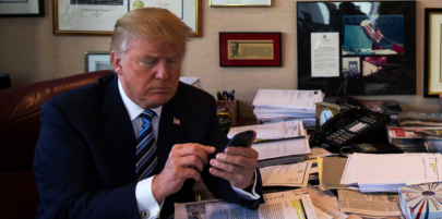 trump has finally replaced his unsecure android device