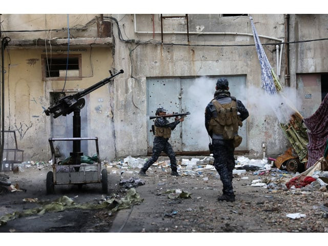an iraqi federal police member fires an rpg towards islamic state positions during combats in mosul iraq april 1 2017 photo reuters an iraqi federal police member fires an rpg towards islamic state positions during combats in mosul iraq april 1 2017 photo reuters