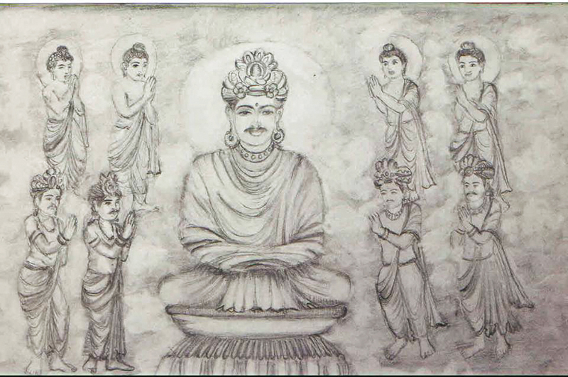 sketches of buddha that will go on display at pnca photos express