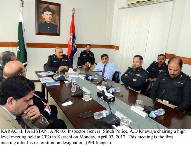 the ig assumed his office and held a meeting with representatives of the national medial course at central police office on monday photo ppi the ig assumed his office and held a meeting with representatives of the national medial course at central police office on monday photo ppi