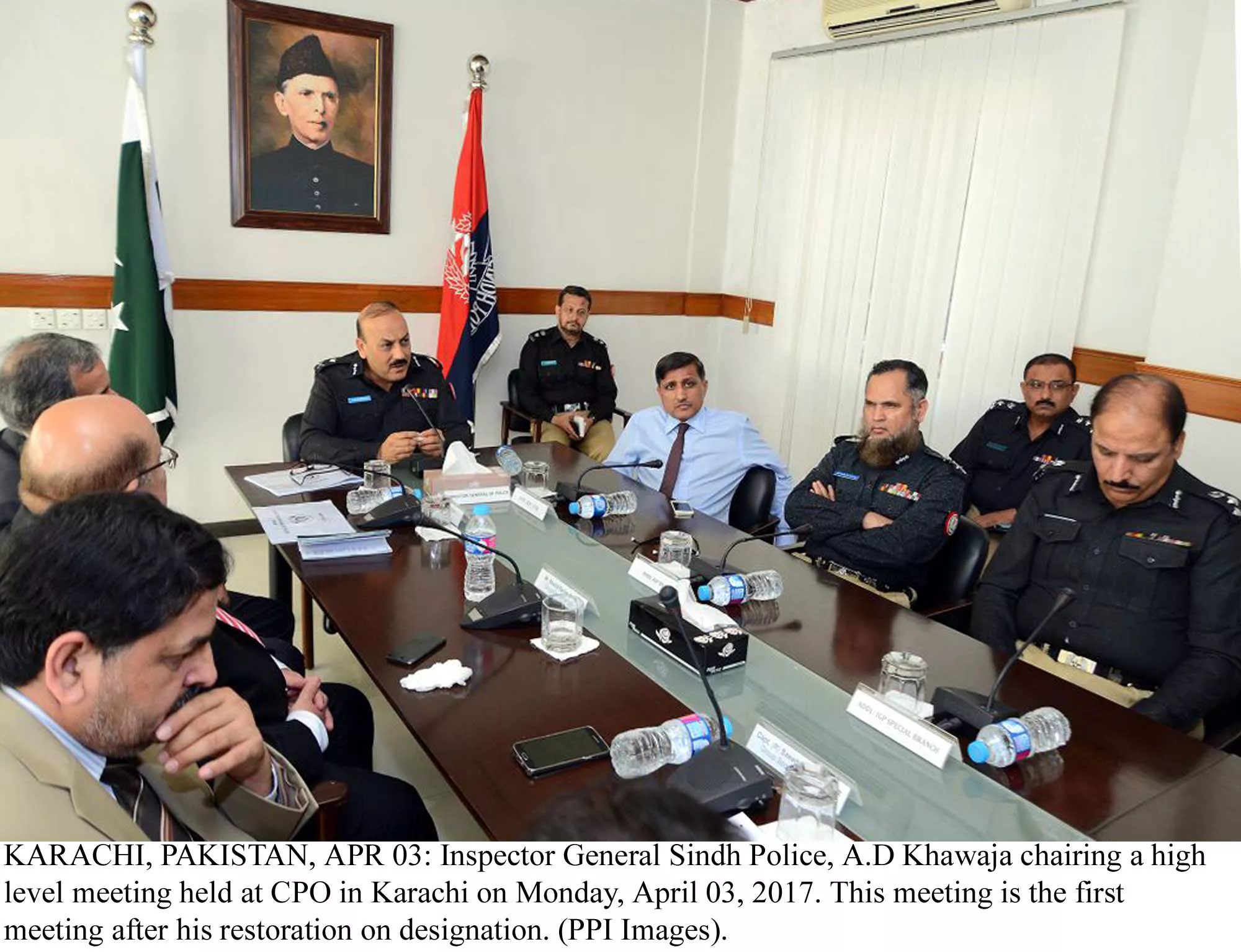 the ig assumed his office and held a meeting with representatives of the national medial course at central police office on monday photo ppi the ig assumed his office and held a meeting with representatives of the national medial course at central police office on monday photo ppi