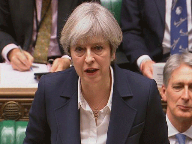 britain 039 s prime minister theresa may speaks in parliament photo reuters