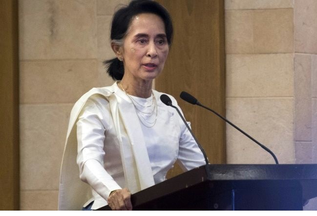 aung san suu kyi has denied the ethnic cleansing of myanmar 039 s muslim minority speaking to the bbc after the un rights council agreed to investigate allegations against the army photo afp