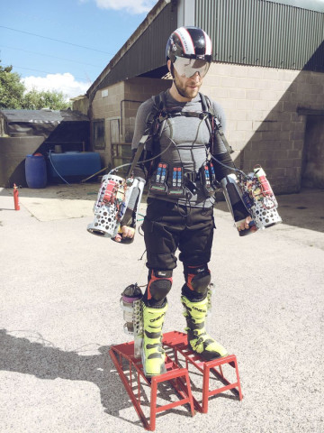 richard browning built a exoskeleton that helps him fly photo courtesy wired uk richard browning built a exoskeleton that helps him fly photo courtesy wired uk