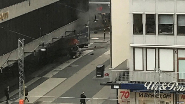 a truck have crashed into a department store ahlens at drottninggatan in the central of stockholm photo reuters a truck have crashed into a department store ahlens at drottninggatan in the central of stockholm photo reuters