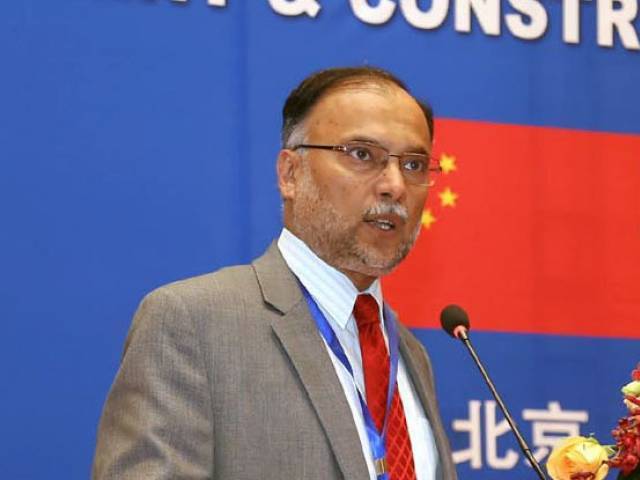 minister for planning development and reform ahsan iqbal speaking at the belt amp road cpec and construction cooperation forum in beijing photo inp