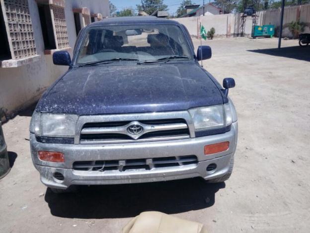 a view of the pickup truck prepared with explosives which was recovered in the chaman ibo photo ispr