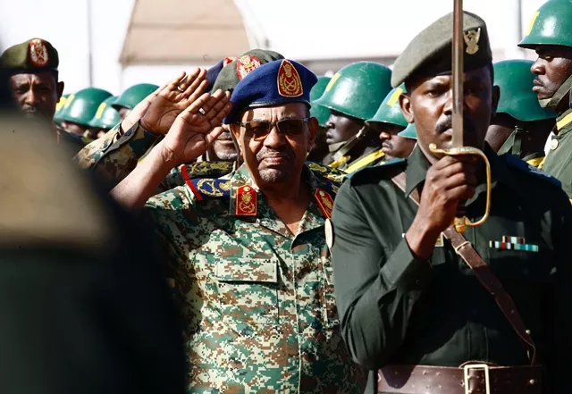 sudanese president omar al bashir c salutes during the joint sudan and saudi arabia air force drill at the marwa air base near meroe some 350 kilometres north of khartoum on april 9 2017 photo afp sudanese president omar al bashir c salutes during the joint sudan and saudi arabia air force drill at the marwa air base near meroe some 350 kilometres north of khartoum on april 9 2017 photo afp