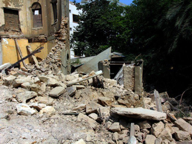 the building demolished on saturday night was included in the list of protected heritage sites photo athar khan express