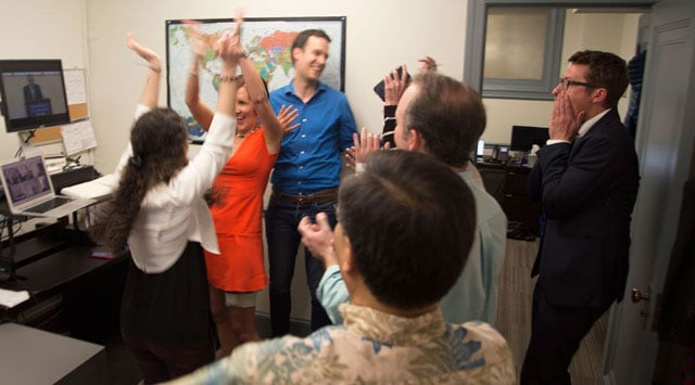 members of the icij and s ddeutsche zeitung team celebrate in icij 039 s washington dc office photo icij members of the icij and s ddeutsche zeitung team celebrate in icij 039 s washington dc office photo icij