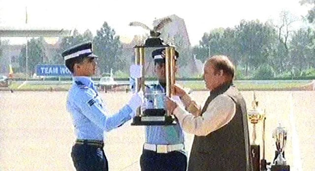 prime minister nawaz sharif gives away an award to a passing out pakistan air force cadet at asghar khan academy in risalpur on tuesday april 11 2017 photo radio pakistan prime minister nawaz sharif gives away an award to a passing out pakistan air force cadet at asghar khan academy in risalpur on tuesday april 11 2017 photo radio pakistan