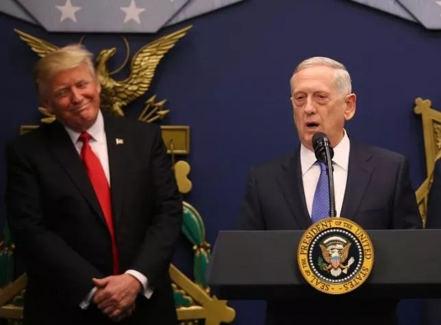 us president donald trump listens to remarks by defense secretary james mattis r after a swearing in ceremony for mattis at the pentagon in washington us photo reuters us president donald trump listens to remarks by defense secretary james mattis r after a swearing in ceremony for mattis at the pentagon in washington us photo reuters