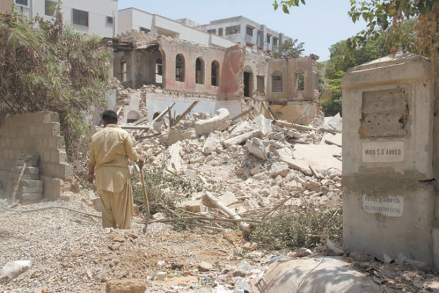 demolition main building of the school which was residence of the formal principal and founder of the school late sybil d abreo was demolished by the builder mafia photo ayesha mir express demolition main building of the school which was residence of the formal principal and founder of the school late sybil d abreo was demolished by the builder mafia photo ayesha mir express
