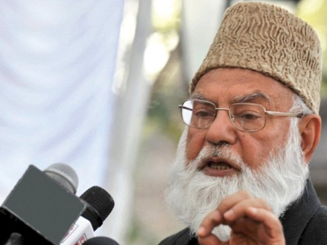 qazi hussain ahmed s grandson claims american envoy asked for party s support against taliban photo file qazi hussain ahmed s grandson claims american envoy asked for party s support against taliban photo file