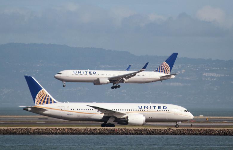 a united airlines boeing 787 taxis as a united airlines boeing 767 lands at san francisco international airport san francisco california us photo reuters