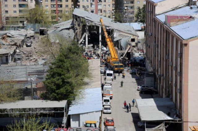 a damaged building is seen after an explosion at a police compound in the southeastern city of diyarbakir turkey april 11 2017 photo reuters a damaged building is seen after an explosion at a police compound in the southeastern city of diyarbakir turkey april 11 2017 photo reuters