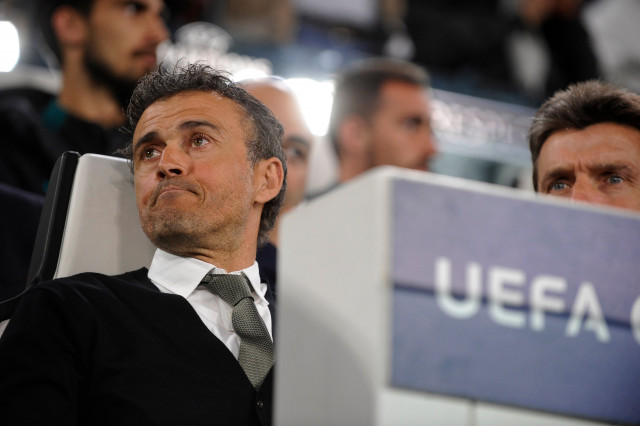 barcelona coach luis enrique during match against juventus on april 11 2017 photo reuters barcelona coach luis enrique during match against juventus on april 11 2017 photo reuters