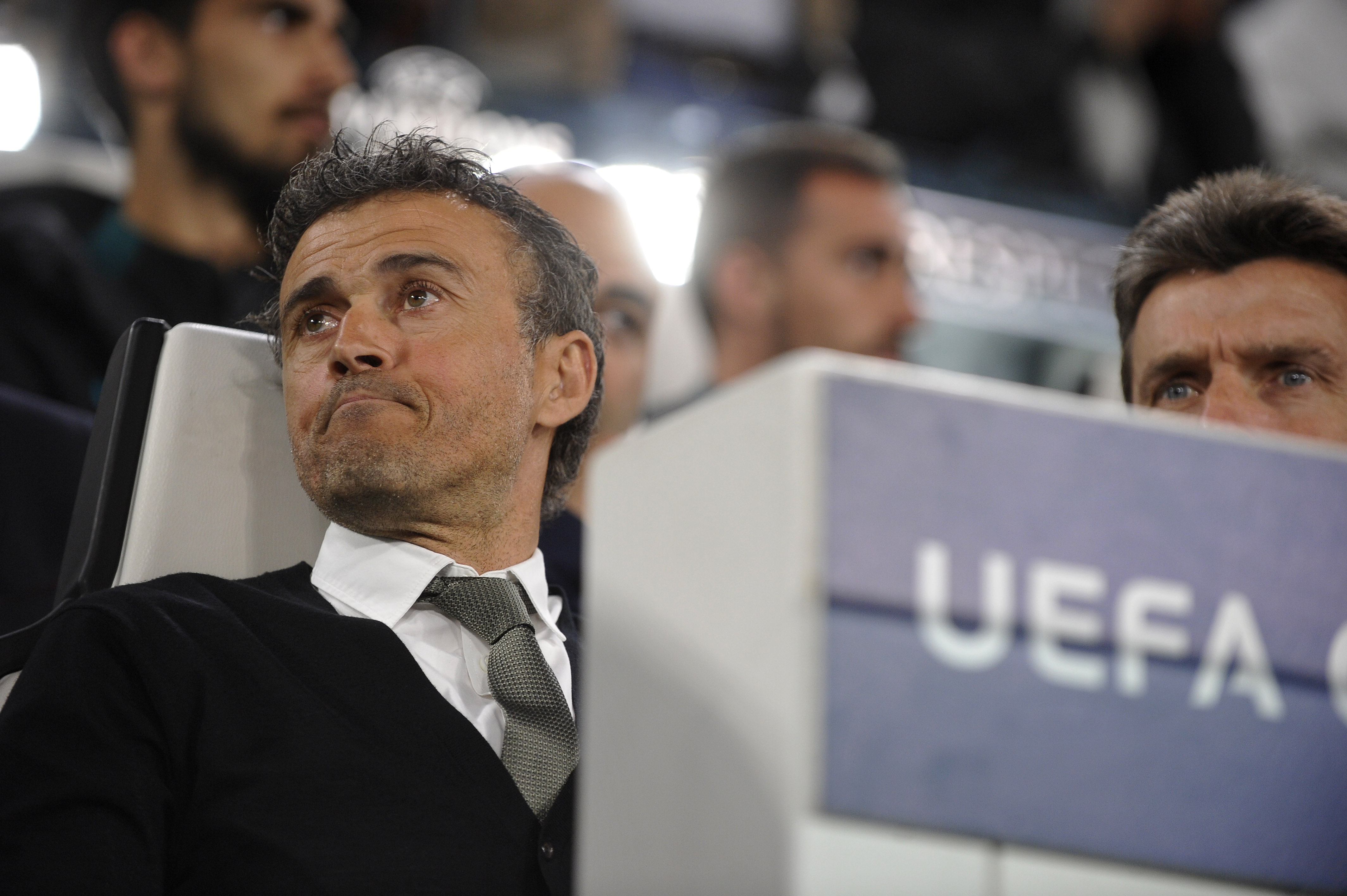 barcelona coach luis enrique during match against juventus on april 11 2017 photo reuters