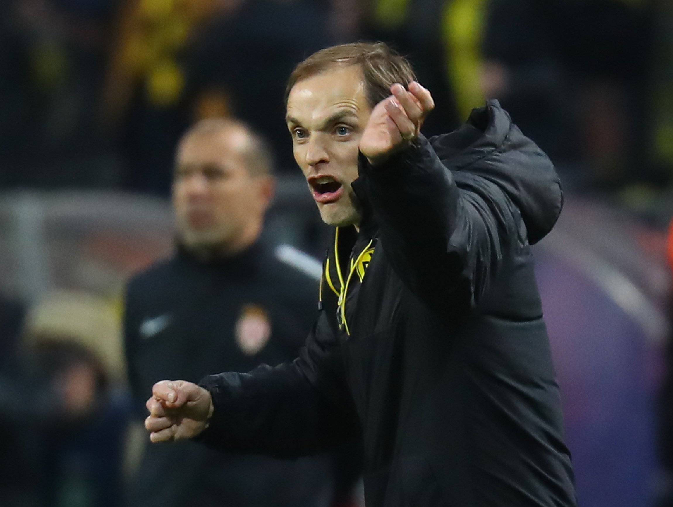 borussia dortmund coach thomas tuchel during match against as monaco on april 12 2017 photo reuters