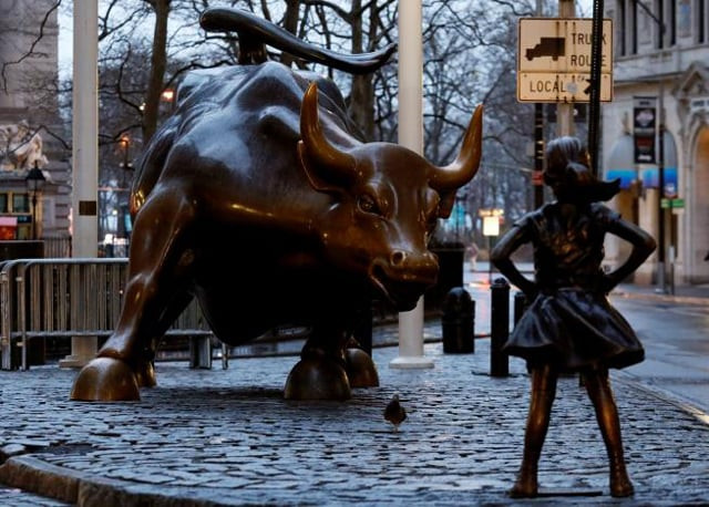 file photo a statue of a girl facing the wall st bull is seen as part of a campaign by u s fund manager state street to push companies to put women on their boards in the financial district in new york us photo reuters file photo a statue of a girl facing the wall st bull is seen as part of a campaign by u s fund manager state street to push companies to put women on their boards in the financial district in new york us photo reuters