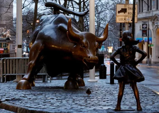 file photo a statue of a girl facing the wall st bull is seen as part of a campaign by u s fund manager state street to push companies to put women on their boards in the financial district in new york us photo reuters file photo a statue of a girl facing the wall st bull is seen as part of a campaign by u s fund manager state street to push companies to put women on their boards in the financial district in new york us photo reuters