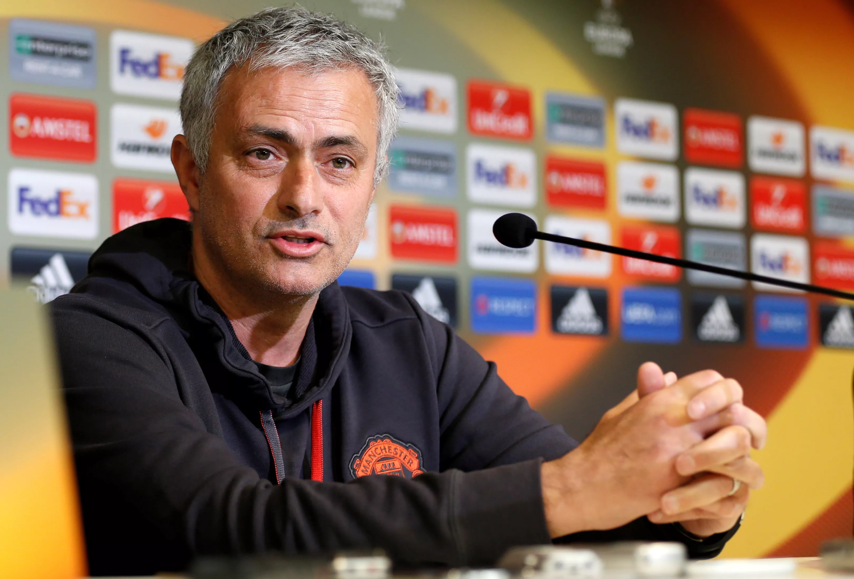 manchester united manager jose mourinho attends a news conference on april 12 2016 photo reuters