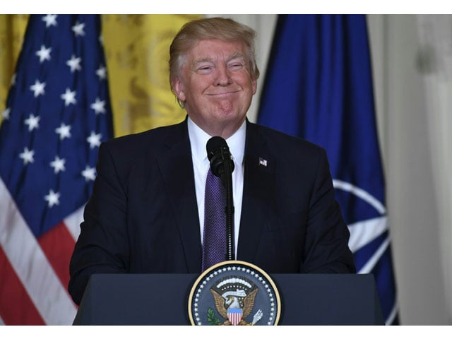 us president donald trump speaks during a joint press conference with nato secretary general jens stoltenberg in the east room at the white house in washington dc on april 12 2017 photo afp us president donald trump speaks during a joint press conference with nato secretary general jens stoltenberg in the east room at the white house in washington dc on april 12 2017 photo afp