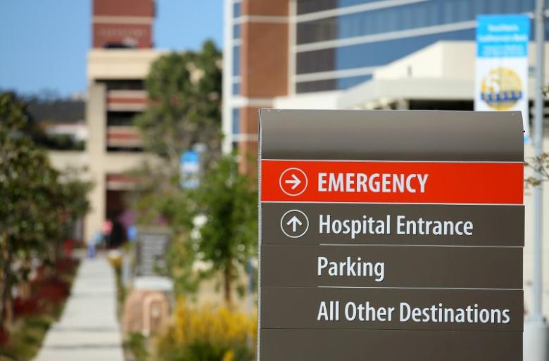 an emergency sign points to the entrance to scripps memorial hospital in la jolla california us photo reuters