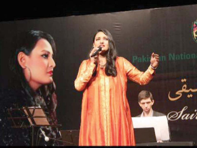 pakistani origin british singer saira peter performs at pnca photo express pakistani origin british singer saira peter performs at pnca photo express