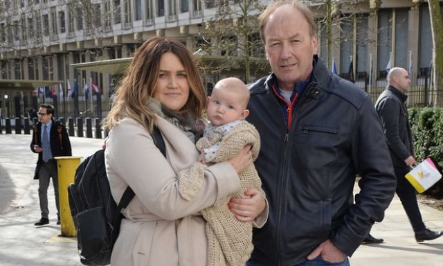 faye kenyon cairns with her baby harvey and grandfather paul kenyon photo guardian faye kenyon cairns with her baby harvey and grandfather paul kenyon photo guardian