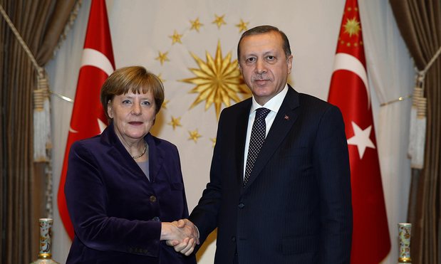 in this file photo german chancellor angela merkel shakes hand with turkish president recept tayyip erdogan photo courtesy the guardian