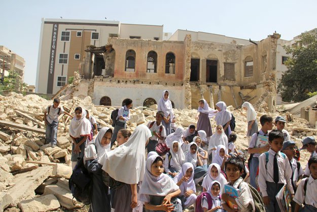 the destruction of the building which was a heritage site has left many shocked photo ayesha mir