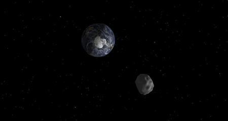 the passage of asteroid 2012 da14 through the earth moon system is depicted in this handout image from nasa photop reuters