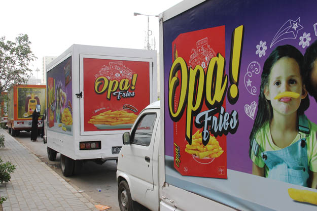 after the court 039 s ban on billboards on public hoardings in karachi advertisers have become innovative in the way they market their products photo ayesha mir express