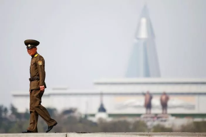 a soldier walks on the bank of the river in central pyongyang north korea april 16 2017 photo reuters a soldier walks on the bank of the river in central pyongyang north korea april 16 2017 photo reuters
