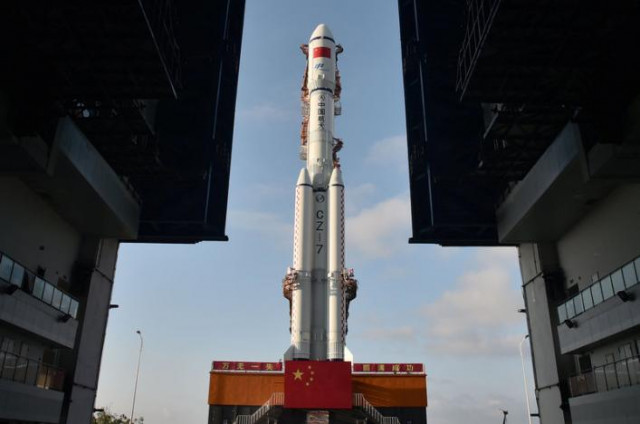 long march 7 rocket and tianzhou 1 cargo spacecraft are seen as they are transferred to a launching spot in wenchang hainan province china april 17 2017 photo reuters long march 7 rocket and tianzhou 1 cargo spacecraft are seen as they are transferred to a launching spot in wenchang hainan province china april 17 2017 photo reuters