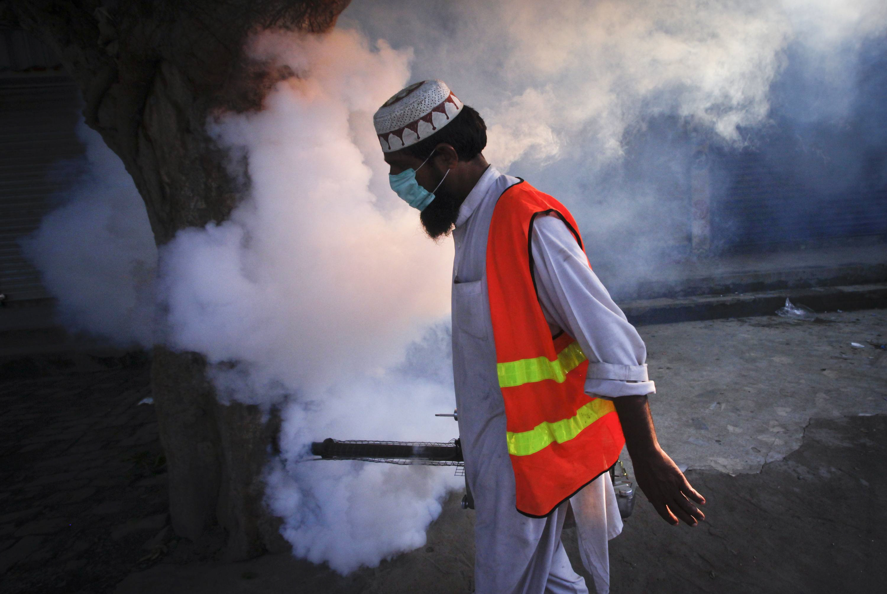 50 vehicles will be used to fumigate all six districts of the city photo reuters