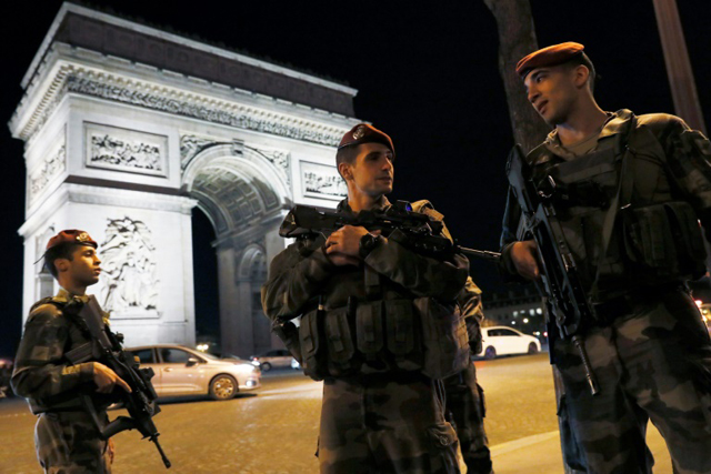 the shooting of a police officer and the wounding of two others on paris 039 s champs elysees is the latest in a string of atrocities in france since 2015 photo afp