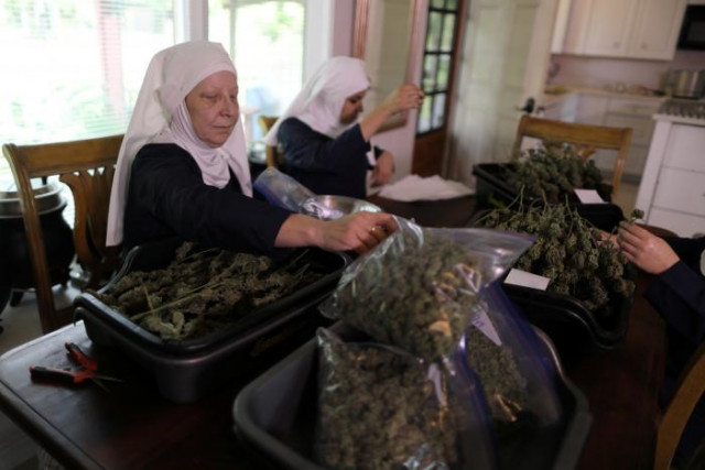 california quot weed nun quot christine meeusen 57 who goes by the name sister kate l and india delgado who goes by the name sister eevee trim hemp in the kitchen at sisters of the valley near merced california u s april 18 2017 photo reuters california quot weed nun quot christine meeusen 57 who goes by the name sister kate l and india delgado who goes by the name sister eevee trim hemp in the kitchen at sisters of the valley near merced california u s april 18 2017 photo reuters