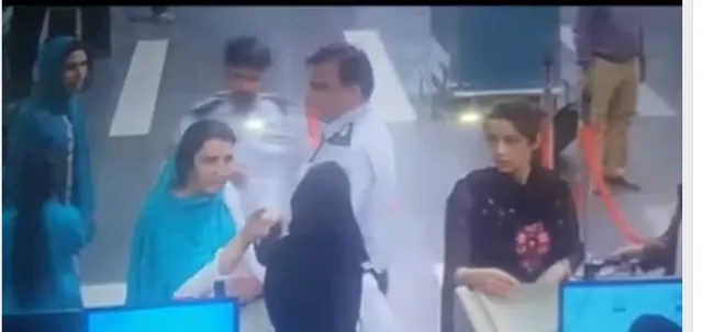 passengers misbehaving with fia officials in a screengrab from cctv footage photo screengrab passengers misbehaving with fia officials in a screengrab from cctv footage photo screengrab