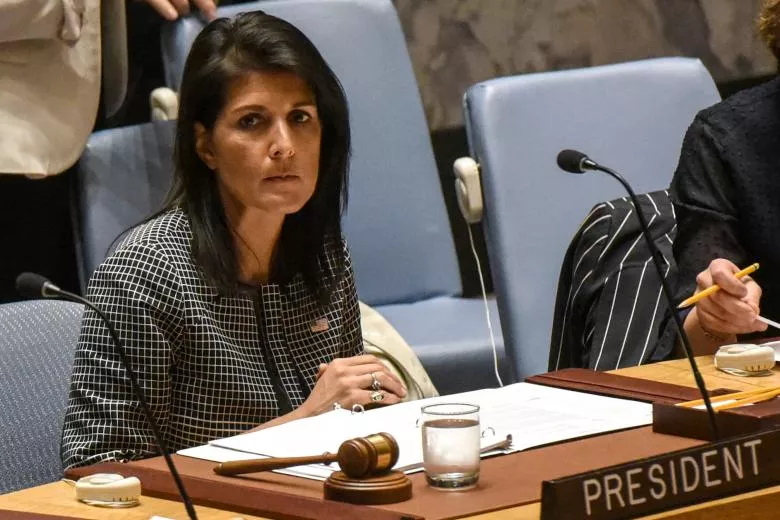 us ambassador to the un nikki haley prepares to speak at a security council meeting on the situation in syria at the united nations headquarters in new york us photo reuters us ambassador to the un nikki haley prepares to speak at a security council meeting on the situation in syria at the united nations headquarters in new york us photo reuters