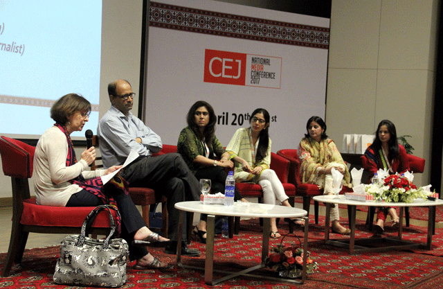 according to farzana ali women should be considered journalists as the profession has no religion borders or gender she was speaking at a panel discussion titled women in the media photo ayesha mir